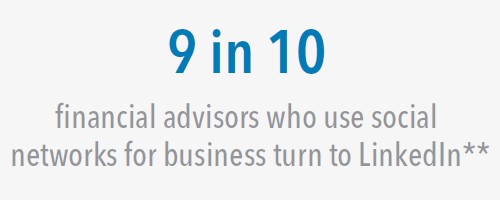 9 in 10 financial advisors who use social networks for business turn to LinkedIn